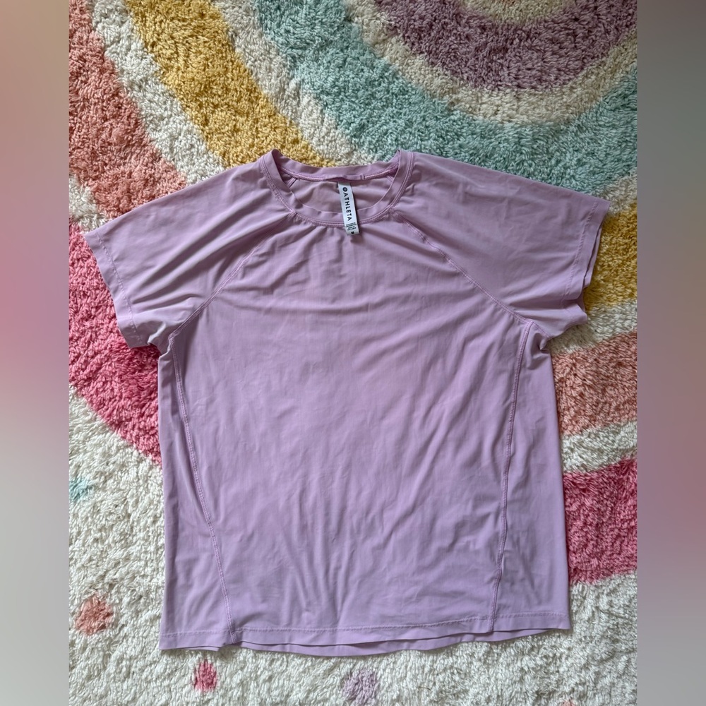 Athleta Light purple Lavander Short Sleeve Top size M